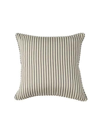 charcoal  ticking cushion small
