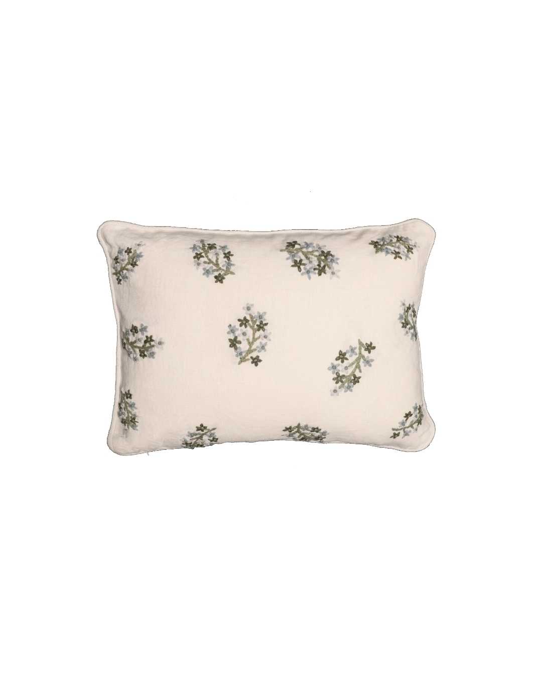 Flora Embroidered Lumbar - Pearl