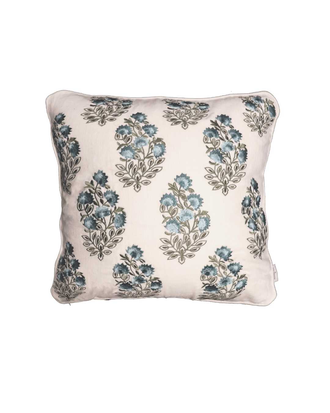 Duchesse Embroidered Cushion - Azure