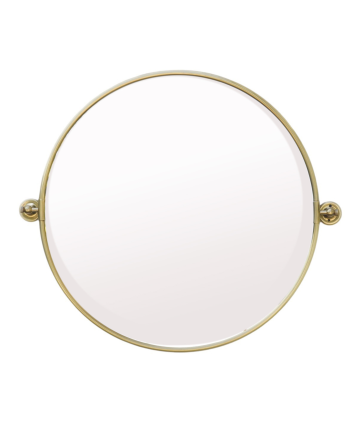 Round Tilting Mirror - Aged Brass