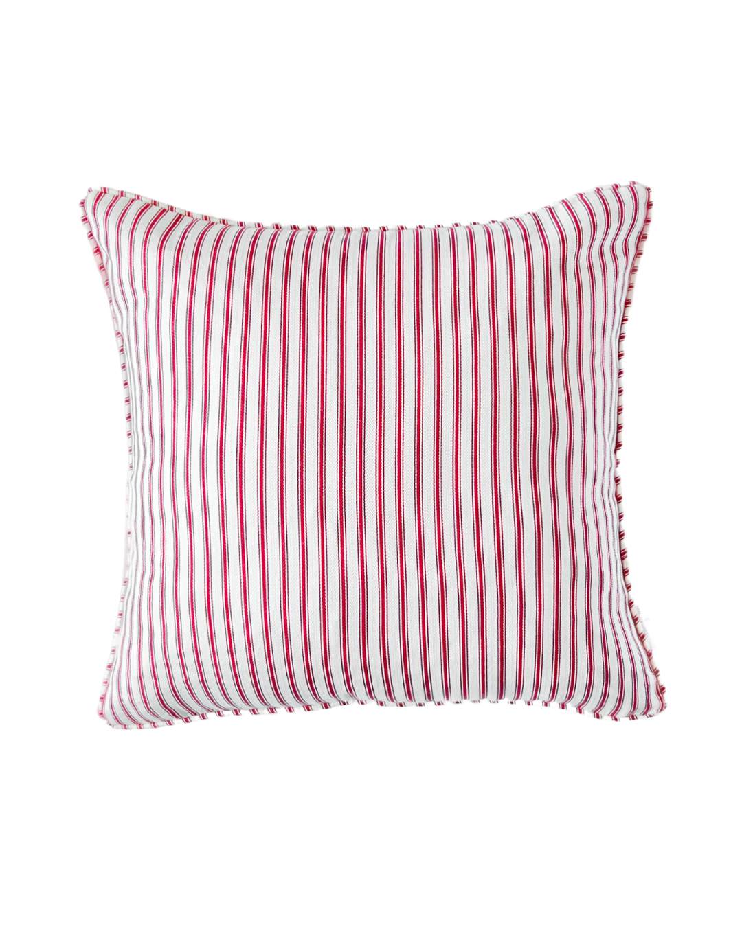 Red Ticking Stripe Cushion