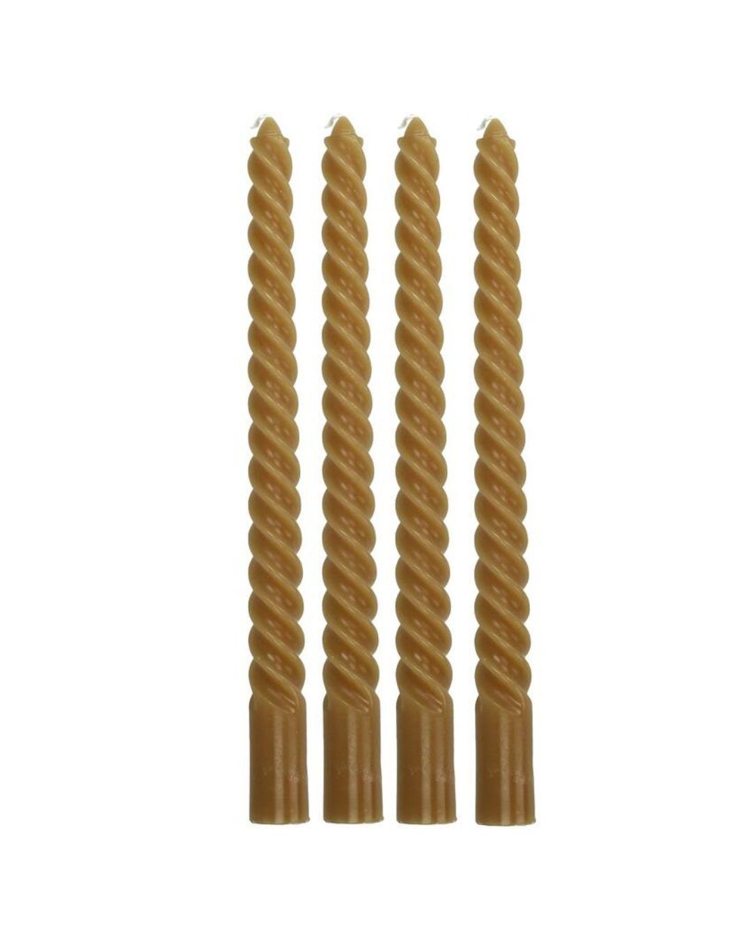 Twisted Candles - Ochre (Box of 4)