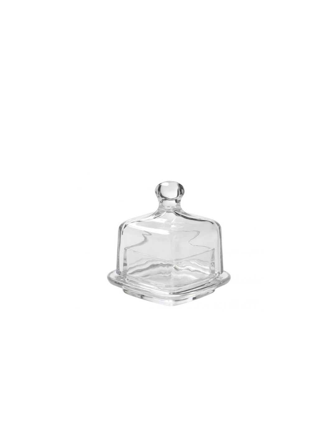Square Glass Butter Dish