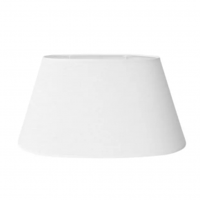 Oval Linen  Shade White 60cm