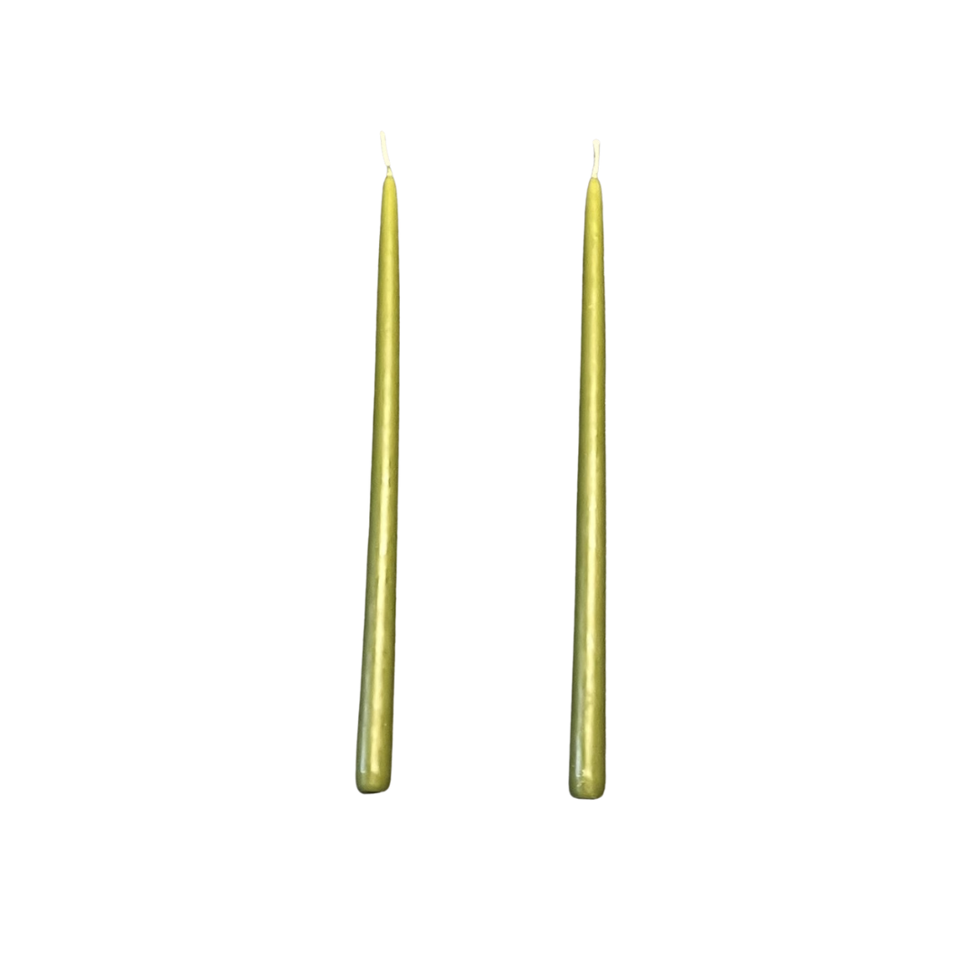 Apple Green Pair of Tapers - Small