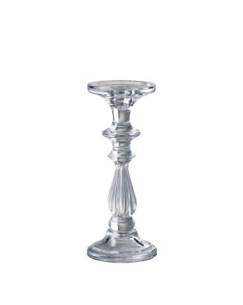 Glass Candlestick Holder - Medium