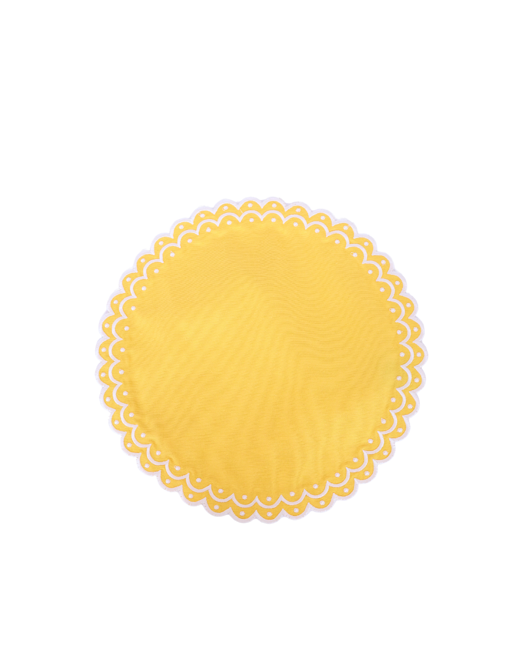 Placemat Round Daisy-Yellow-set of 4