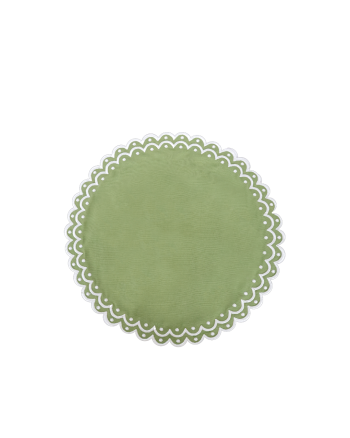 Placemat round Daisy-Green-set of 4