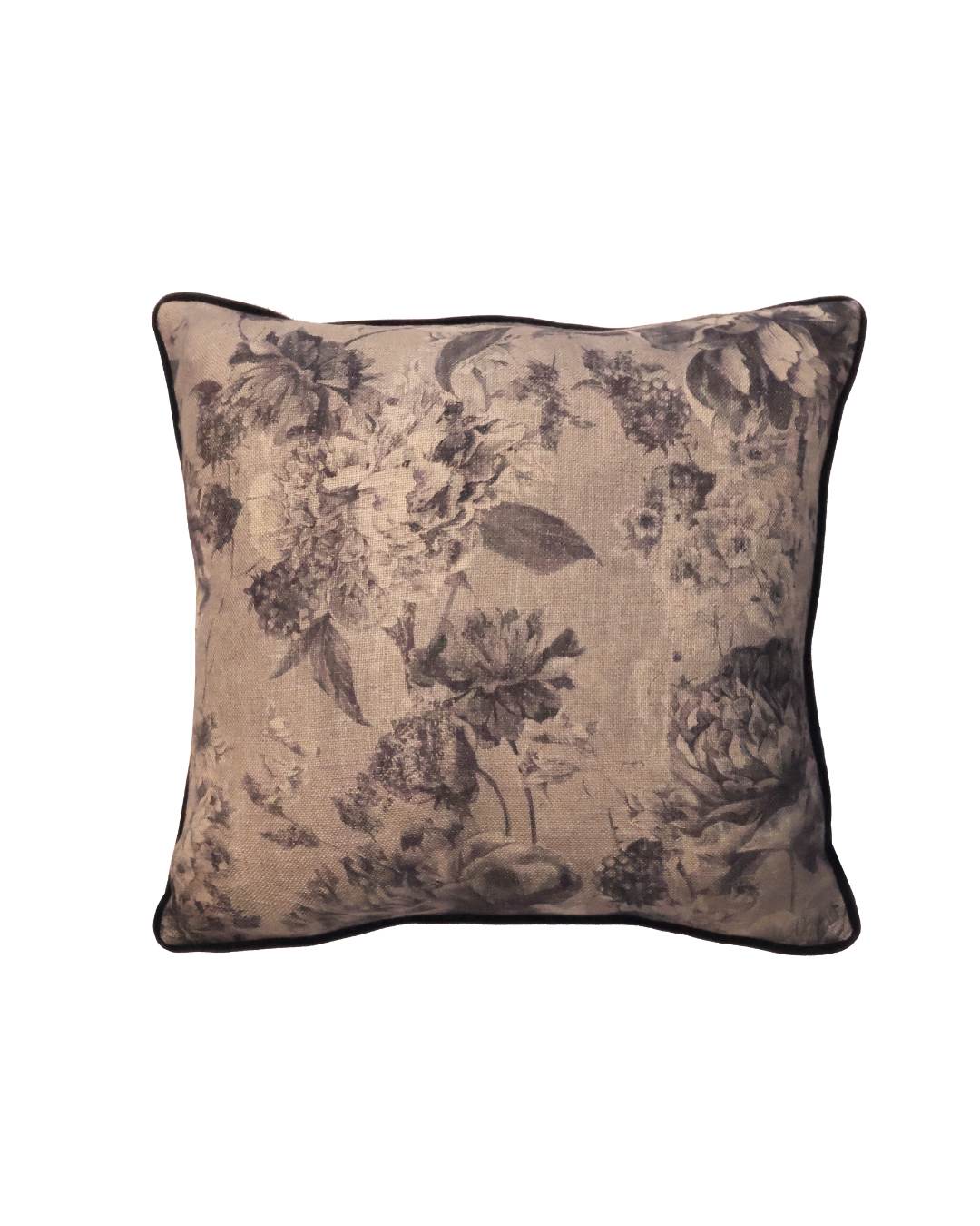 Lauren navy floral cushion