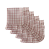 Napkin Gingham with Frill - Pink - Set of 4
