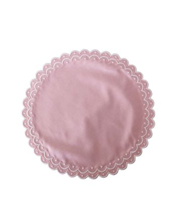 Placemat round Daisy-pink-set of 4
