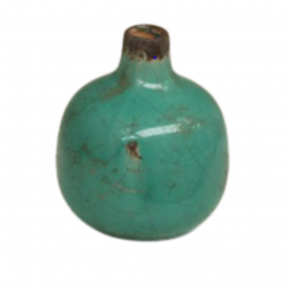 Aqua Green Ceramic Vase - Small
