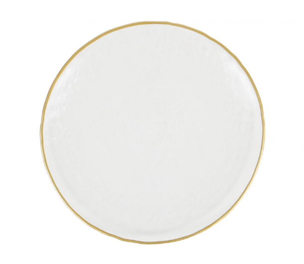 Orphee Glass & Gold Dinner Plate