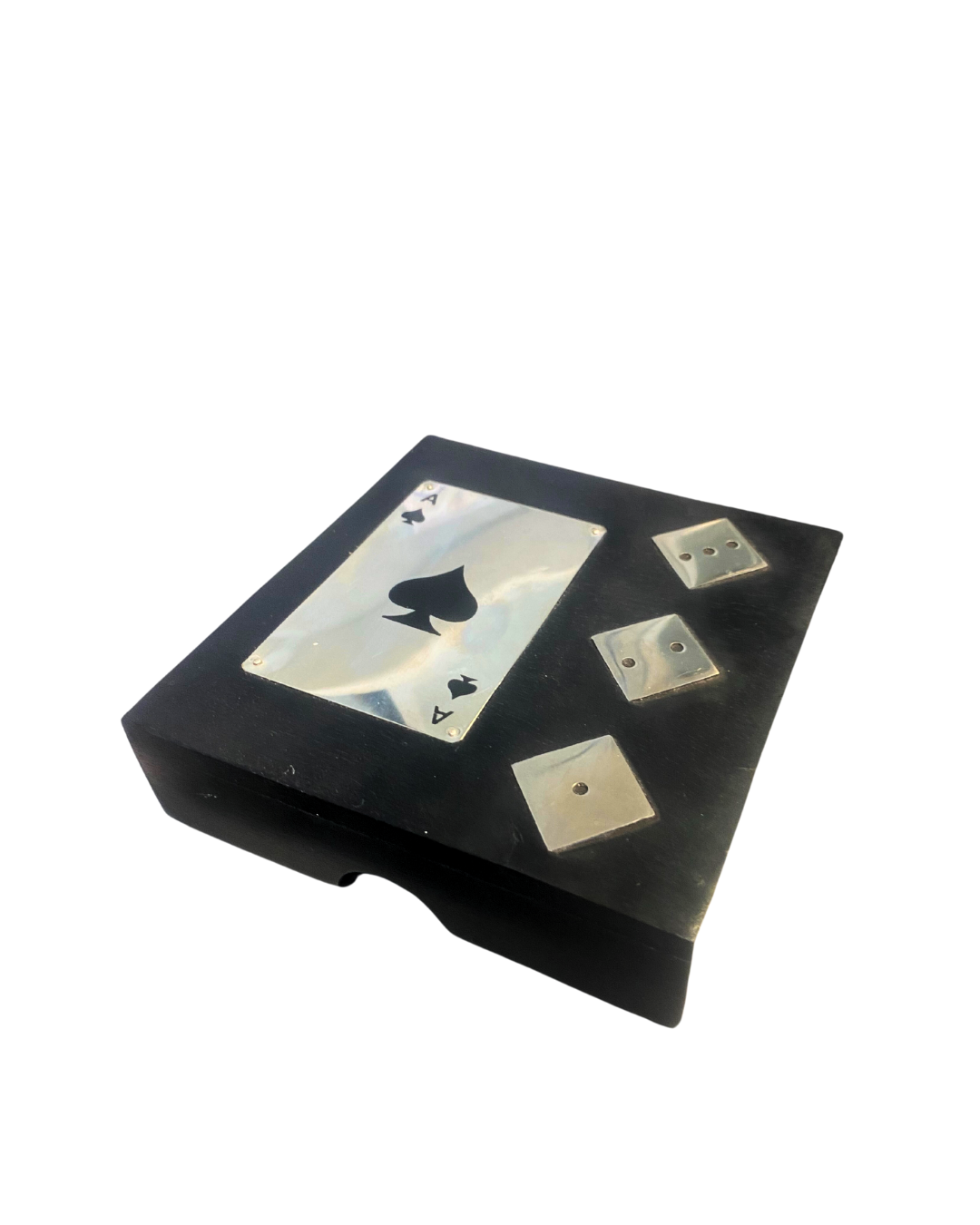 Dices & Card Box With Metal Inserts
