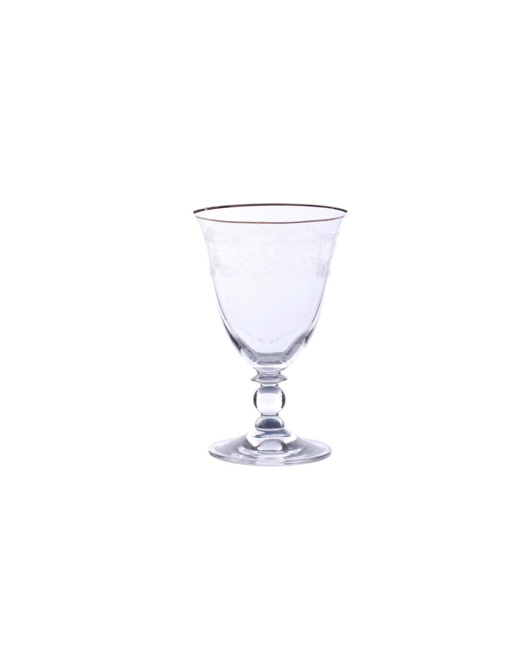 Water Glass With Gold Rim