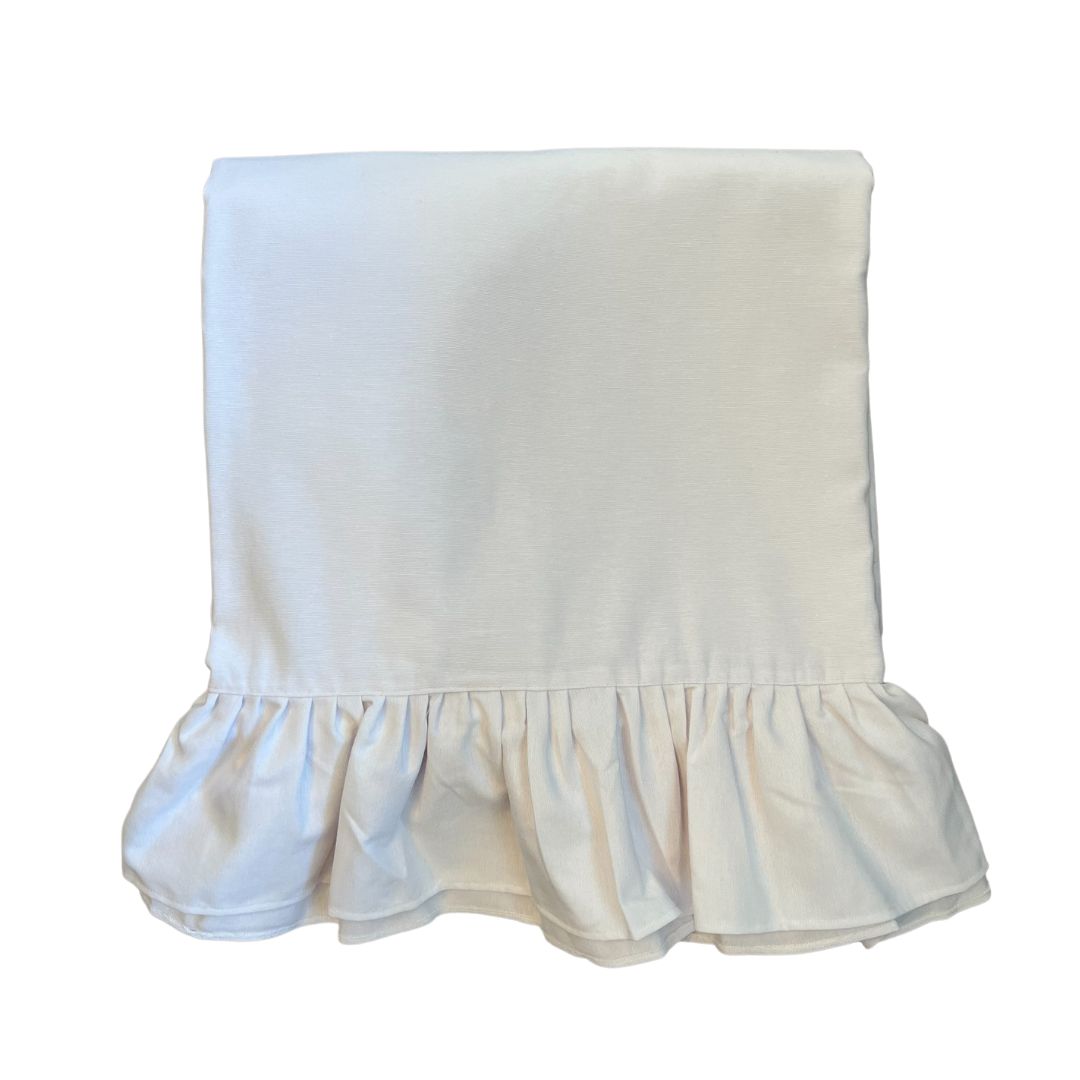 Tablecloth with Frill-(265 x 170cm) White