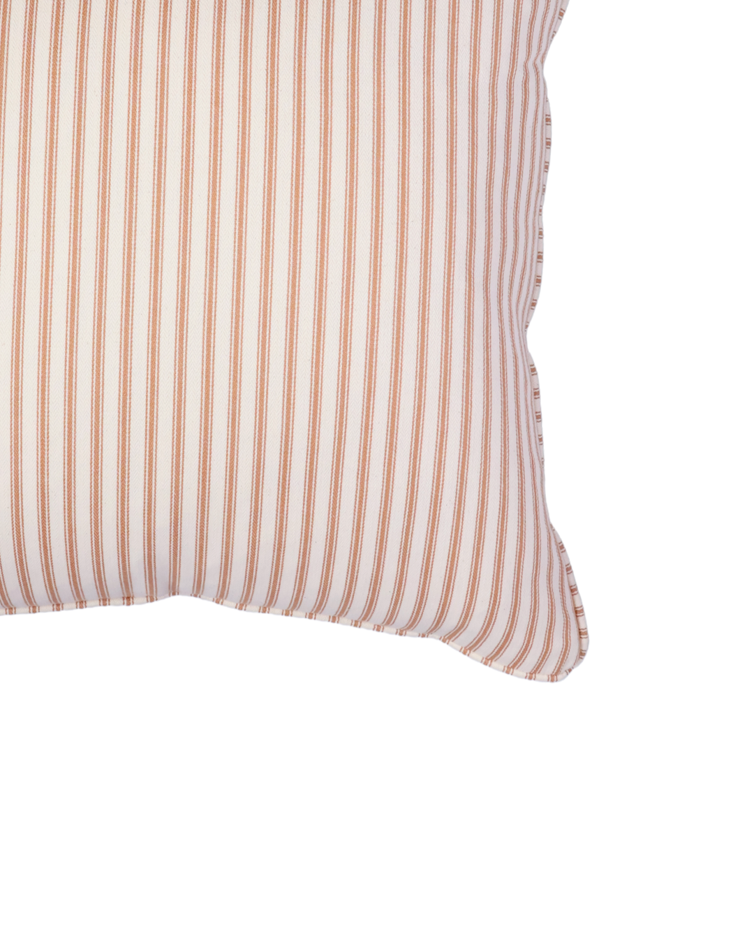 Gold and Natural stripe cushion