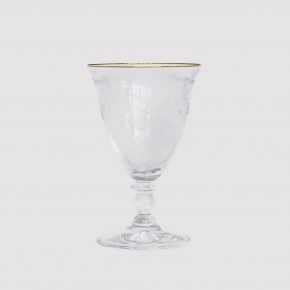 Wine Glass with Gold Rim