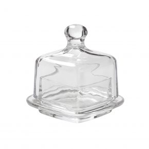 Square Glass Butter Dish