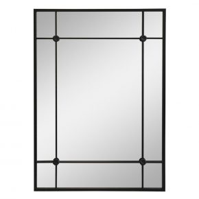 Window Style Mirror - Antique Black