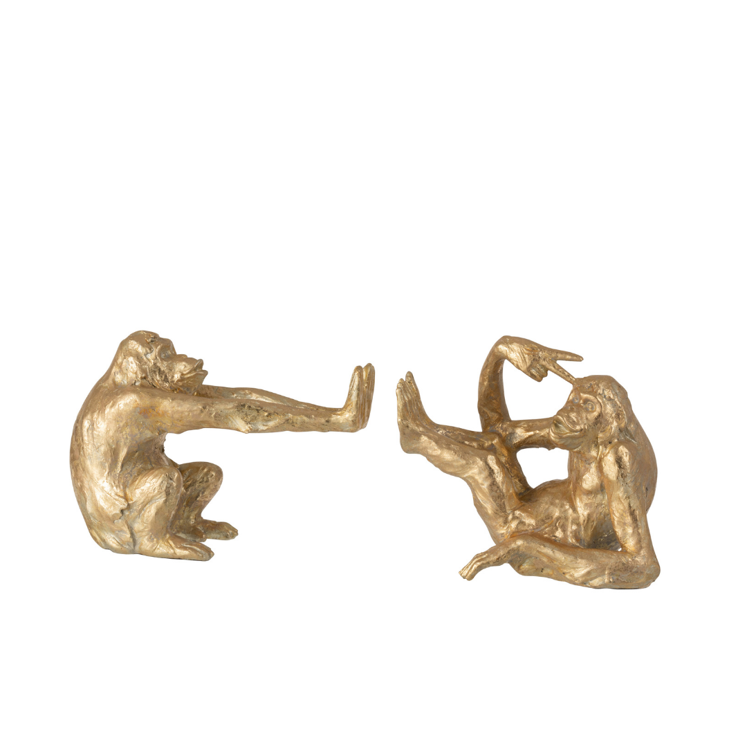 Gold Ape Bookends
