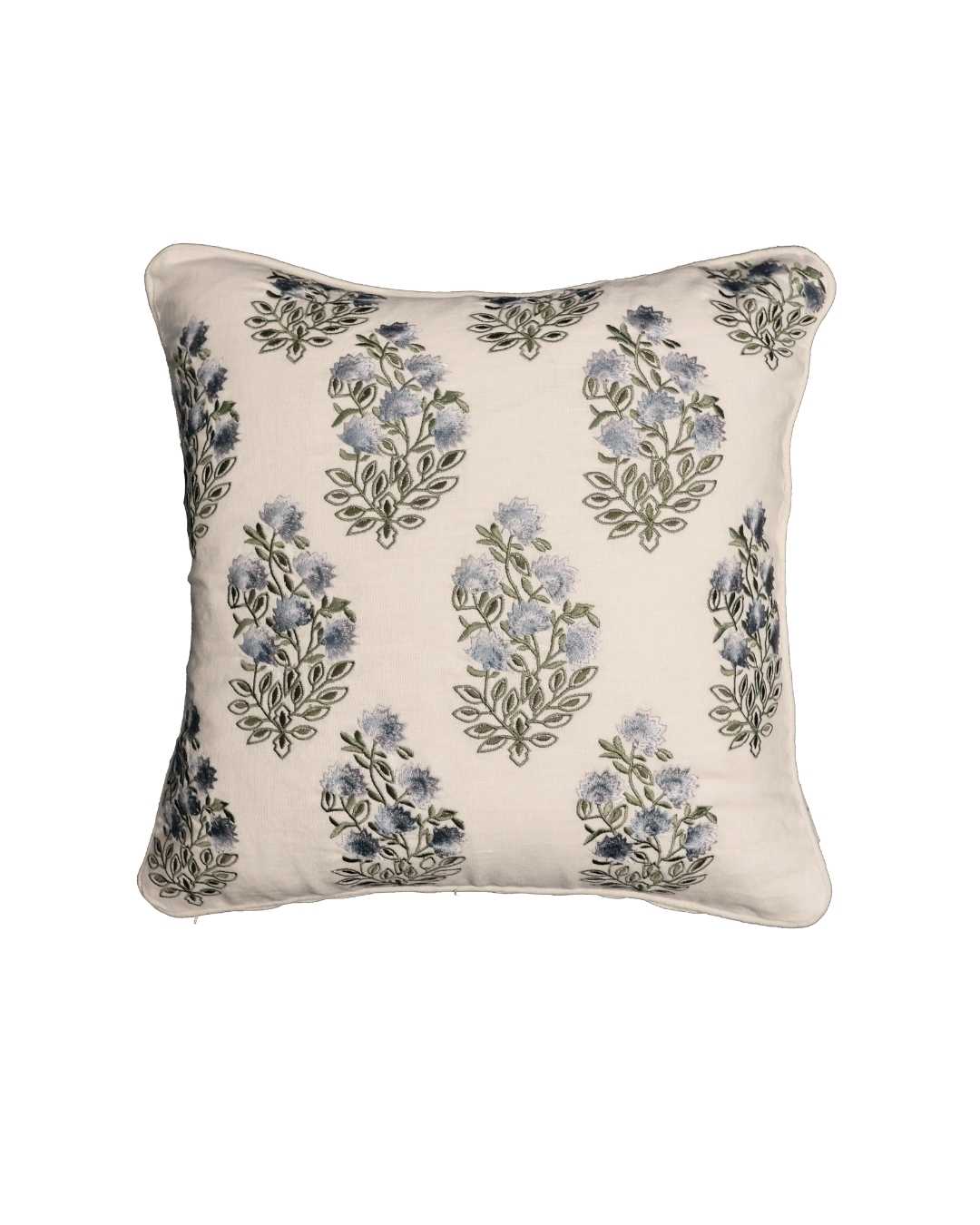 Duchesse Embroidered Cushion - Pearl