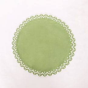 Placemat round Daisy-Green-set of 4