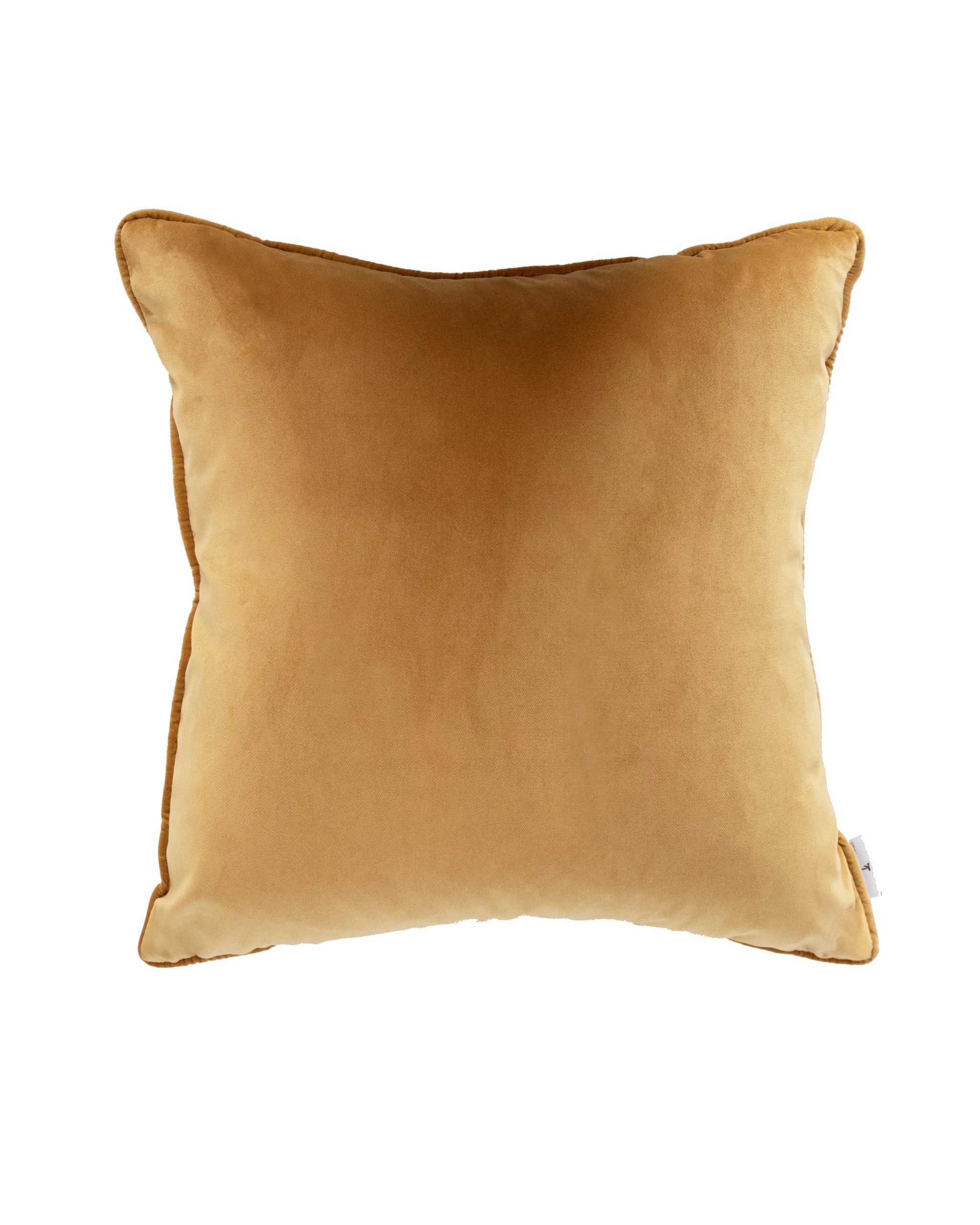 Gold velvet cushion