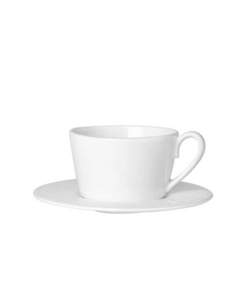 White Constance Cup & Saucer