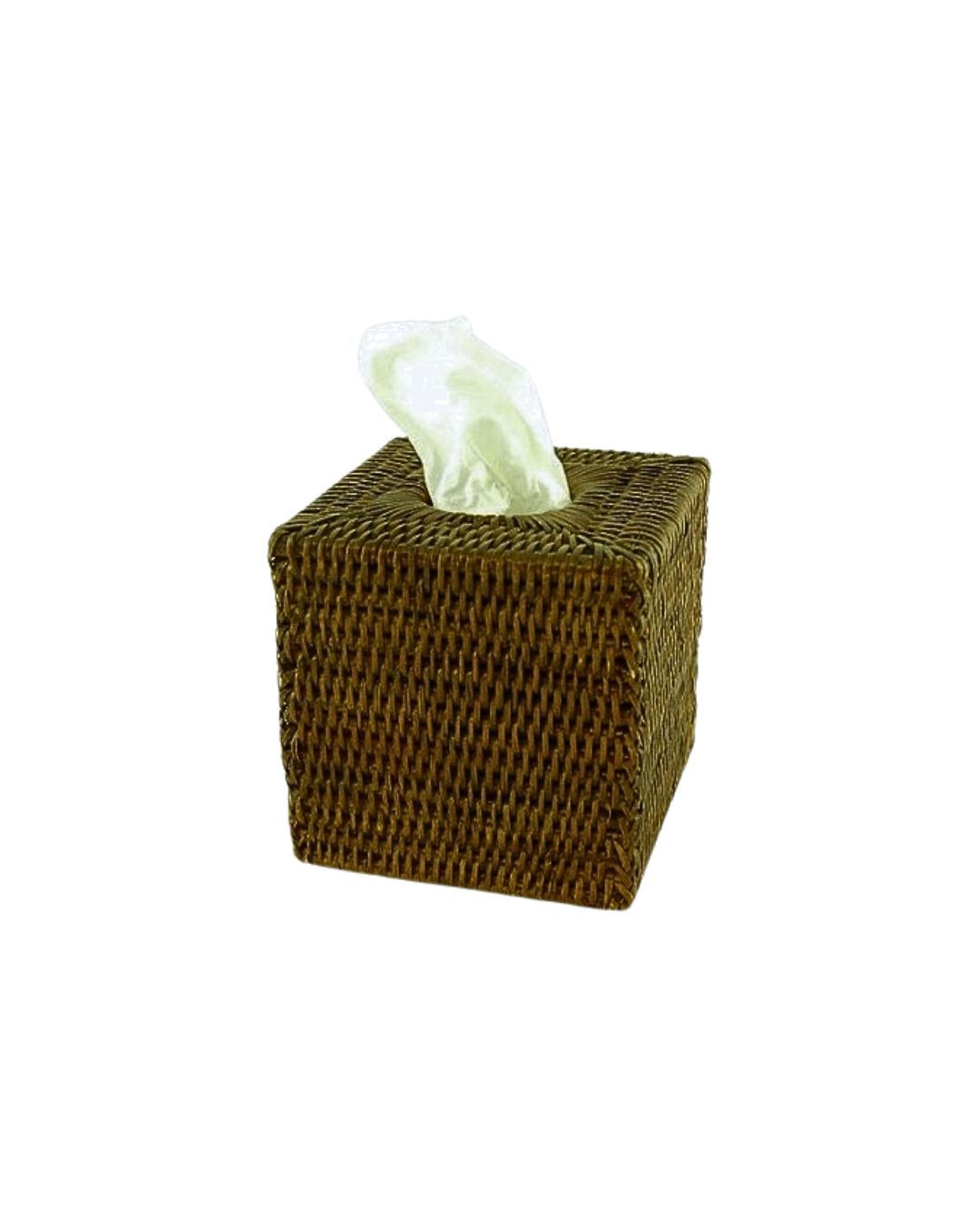 Rattan Tissue Box Cube - Natural