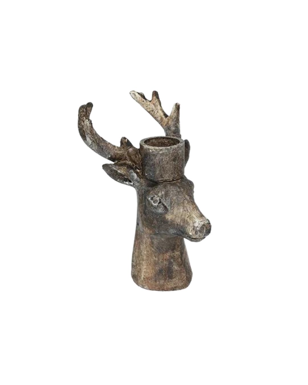 Deer Head Candle Holder Brown M