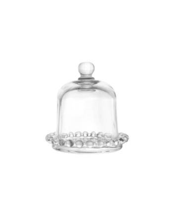 Glass Pearl Butter Dish